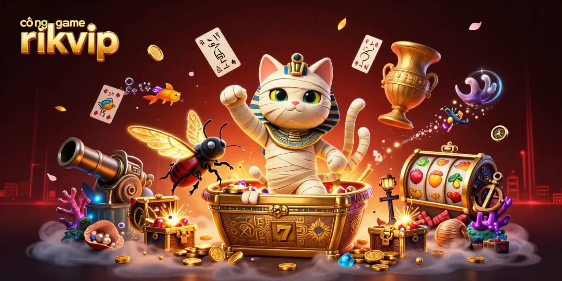 Experience the cổng game rikvip with vibrant casino scenes bursting with fun and excitement.
