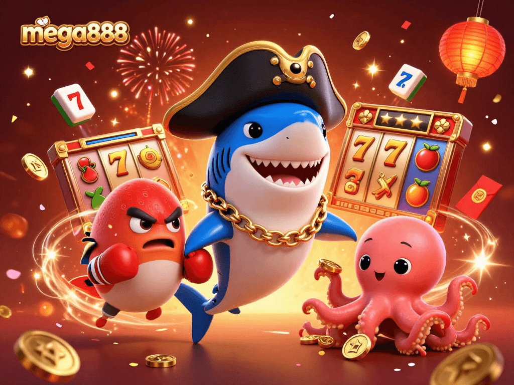 Mega888 menawarkan pengalaman bermain dengan slot berwarna-warni dan simbol bertuah.