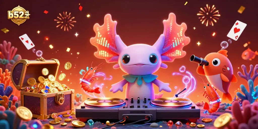 b52club captures the excitement of underwater gaming with vibrant characters and sparkling treasures.