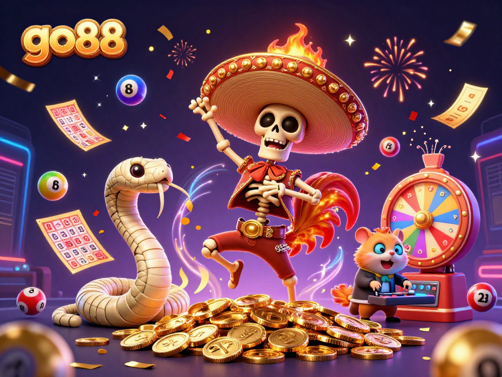 Win big with go88's thrilling jackpot games featuring festive characters and vibrant action.