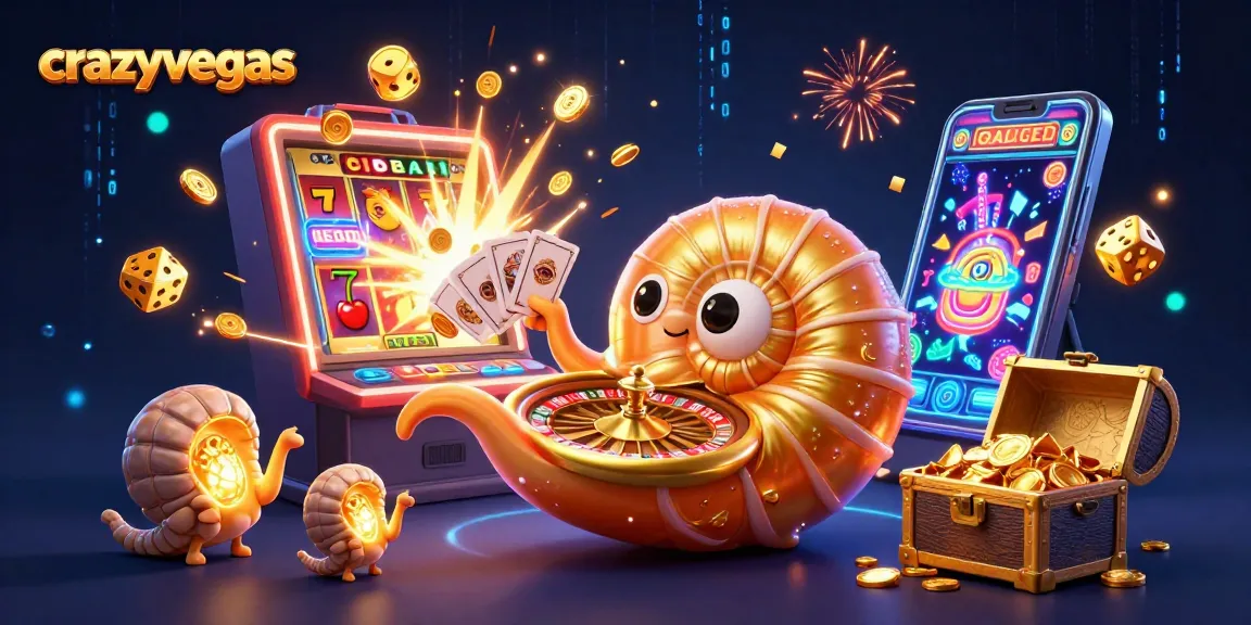 Experience the thrill of crazyvegas with a vibrant 3D casino scene filled with high-stakes action.
